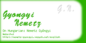 gyongyi nemetz business card